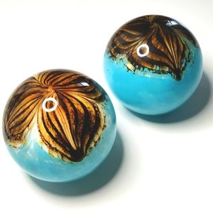 Decorative glass work spheres / balls (2)